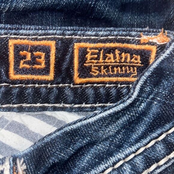 Rock Revival Blue Skinny Jeans with Stitch Detail - Picture 8 of 9